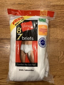 Vintage Hanes Men's White Briefs XL 40-42 inch Waist 2007 Pack of 8  RN15763 New - Picture 1 of 3