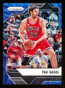 2016-17 PANINI PRIZM 232 PAU GASOL BLUE WAVE REFRACTOR HOLO BULLS LAKERS #76/99!