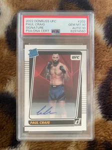 2022 Panini Donruss Signaturen UFC Paul Craig Rookie PSA DNA 10 DOPPELBEWERTET - Bild 1 von 2