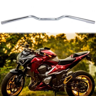 Chrome 7/8" 22mm Motorcycle Handlebars Drag Bars For Kawasaki Z900 Z1000 Z750 - Image 1 of 4