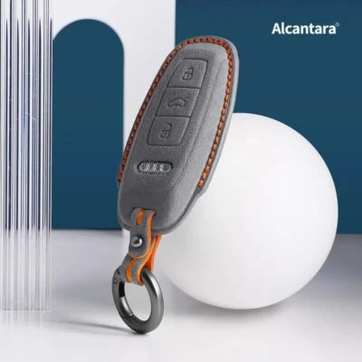 Alcantara Car Remote Key Case Cover For Audi A1 A3 8V A4 B8 B9 A5 A6 C7 A7 A8 Q3 - Image 1 of 4