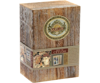 Té de Ceilán puro albahaca puntas plateadas y té Tippy en caja de madera de regalo ejecutivo  Foto 1 de 4