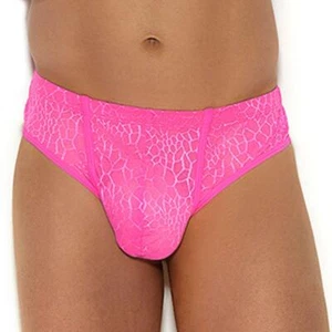 Men's Reptile Print Thong Back Brief Underwear Cheeky Stretch Neon Animal  82310 - Picture 1 of 3