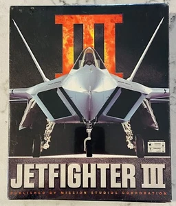 VTG JetFighter III Combat Flight Simulator Big Box Video Game 1996 - Sealed New - Picture 1 of 4