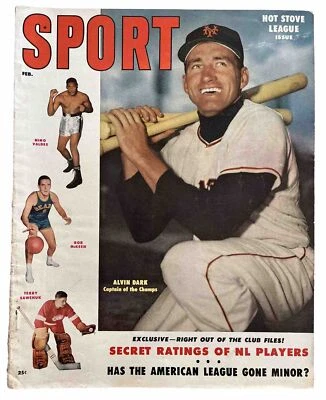 Sport Magazine Alvin Dark New York Giants,February 1955, (B170) - Image 1 of 4