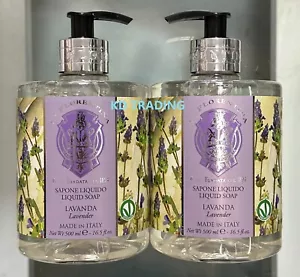 (2-Pk) LA FLORENTINA ~ LAVENDER Organic Olive Oil Creamy HAND WASH Made in Italy - Picture 1 of 4