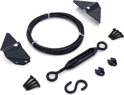 HILLMASTER Durable Anti Sag Gate Kit for Wooden Fence, Anti-Sag Gate Support Cable Kit i...