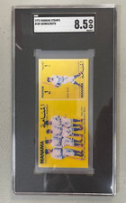 1972 Manama Baseball 3-D STAMP Yankees #1RI BABE RUTH - LOU GEHRIG ~ SGC 8.5 NM