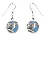 bird seagull  codesd6   on Hook Earrings Sterling Silver 925 Stamped gift box
