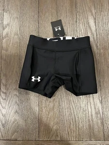 Under Armour Compression Sliding Softball Shorts Black Youth Girls Medium New - Picture 1 of 2