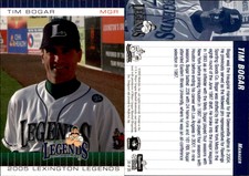 Tim Bogar 2005 MultiAd Lexington Legends #30 Card *AutographDen*