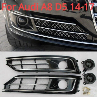 Cubierta de rejillas de faros antiniebla para parachoques delantero de coche para Audi A8 D5 14-17  Foto 1 de 4
