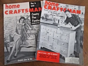 2 issues HOME CRAFTSMAN June 1958 & Oct 1959 COUNTRY PINE FURNITURE Open Porch - Picture 1 of 7