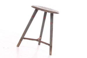 1x Old Bemeta Stool Art Deco Workshop Stools Vintage Buildhouse Design Chair - Picture 1 of 10