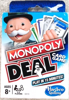 Monopoly Deal Card Game Brand English Classic Property Trading Game by Hasbro - Image 1 of 3
