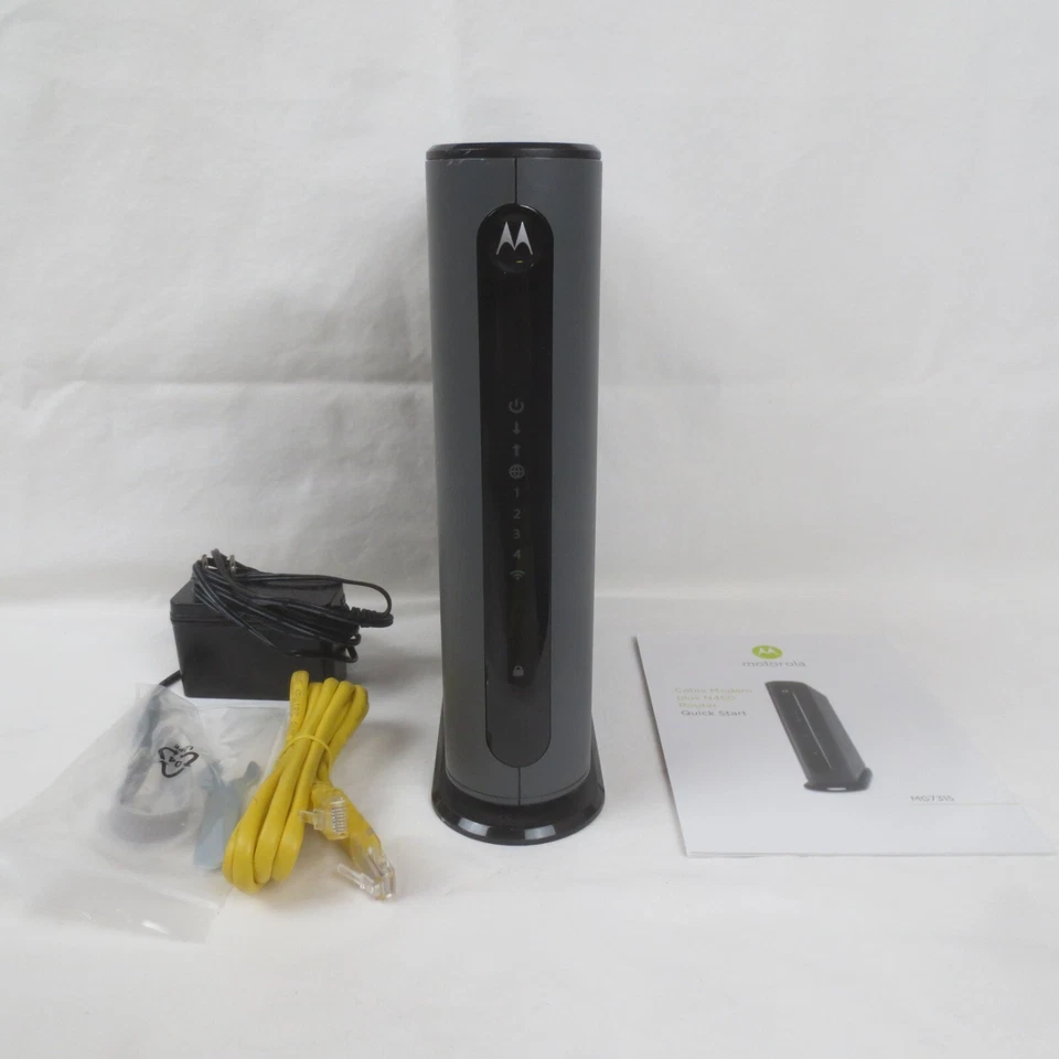 Motorola MG7315 8x4 343 Mbps DOCSIS 3.0 Cable Modem Plus N450 Wi-Fi Router - Image 1 of 4