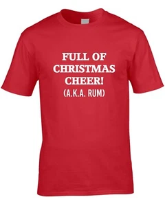 Rum Christmas Funny Men's T-Shirt Drink Party Xmas Secret Santa Spirit Cool - Picture 1 of 4