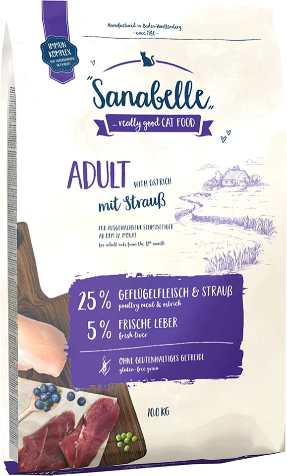 Sanabelle Adult mit Strauß Katzenfutter - 10kg