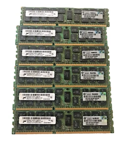Lot of 6 Micron 2RX4 PC3L-10600R MT36JSF1G72PZ-1G4M1HE Server Memory - Picture 1 of 1