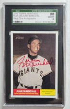 Juan Marichal 2010 Topps Heritage Real One Red Ink Auto Giants ROA-JM SGC 8 NMMT