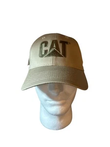 Caterpillar Inc. Beige/Green “Cat” Logo SnapBack Baseball Hat - Picture 1 of 3
