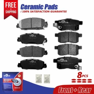 Juego de pastillas de freno delanteras y traseras de cerámica para Honda Accord 2013 2014 2015 2016 2017 Foto 1 de 4