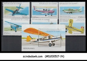 GUINEA - 1995 AVIACIÓN/AVIÓN/AVIONES - Juego de 6 sellos y 1-M/S montado sin montar o nunca montado - Imagen 1 de 1