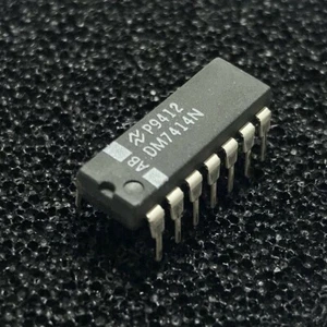 (PKG of 5) DM7414N Hex Inverter w/ Schmitt Trigger Inputs, PDIP-14, National - Picture 1 of 6