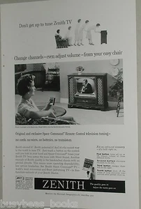 1959 Zenith advertisement, early television ZENITH Space Command Remote Control - Picture 1 of 3