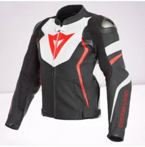 Handmade Men Custom Motorbike Genuine Leather Safety Pad Jacket, Biker Jacket - Picture 1 of 3