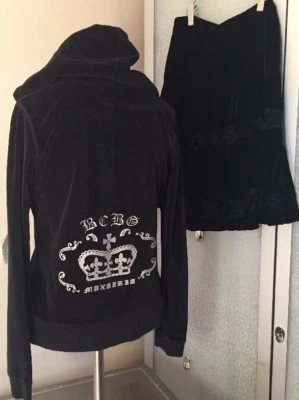 Falda de terciopelo negra BCBG Max Azira 6 Foto 1 de 4