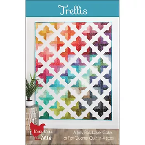 TRELLIS QUILT PATTERN ~ by Cluck Cluck Sew ~ Crib, Throw, Twin, Queen/King Sizes - Picture 1 of 2