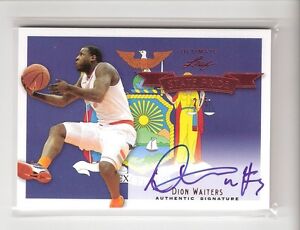 DION WAITERS 12/13 leaf ultimate state pride on card auto serial #2/5
