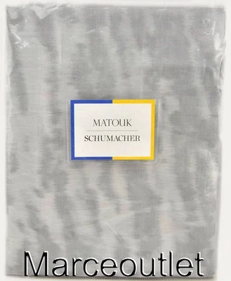 Matouk Schumacher Serengeti Cotton Sateen ONE BOUDOIR Pillowsham Silver - Image 1 of 4