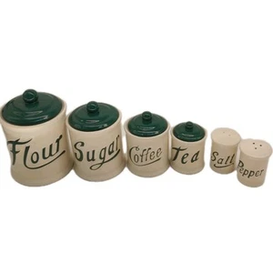 Vintage Himark Canister Set Flour, Coffee, Sugar, Tea, Salt, Pepper Good Seals - Picture 1 of 18