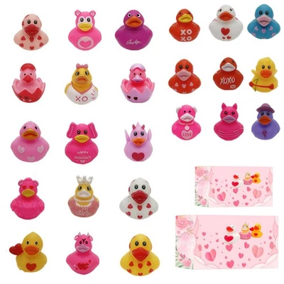 24Pcs Mini Cute Rubber Ducks for Toddler Kids Adult Party Favors Xmas Gift - Image 1 of 4