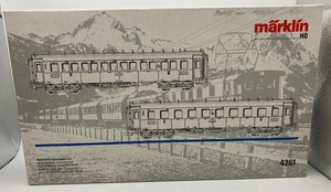 Märklin H0 4261 vagón de pasajeros vagón de tren rápido DRG ambos iluminados embalaje original #K262 - Imagen 1 de 2