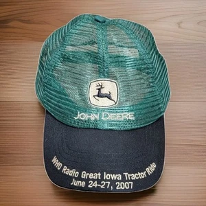 John Deere Hat 2007 WHO Radio Great Iowa Tractor Ride Adjustable One Size Cap - Picture 1 of 7