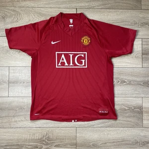 Camiseta de fútbol local Manchester United 2007/2008 Nike para hombre L - Imagen 1 de 12