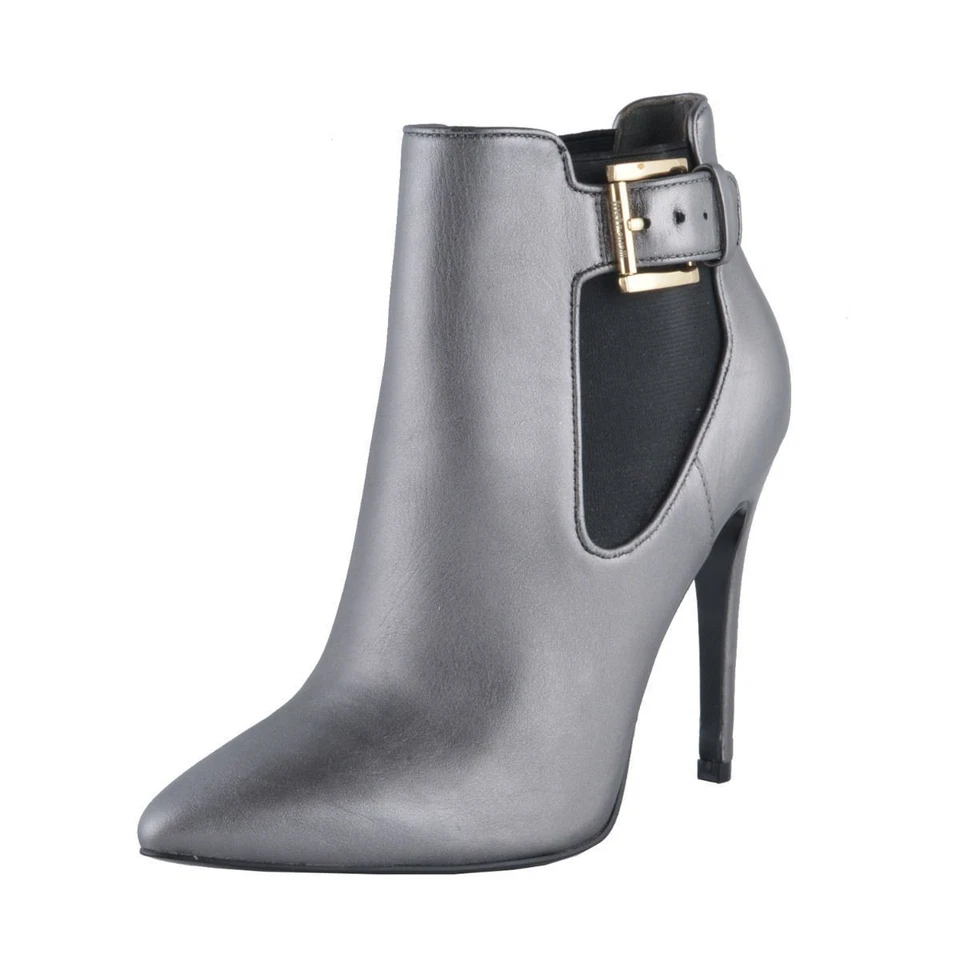 Just Cavalli Mujer Gris Cuero Tacón Alto Botines Zapatos Talla 6 7 8 9 10 11 Foto 1 de 4
