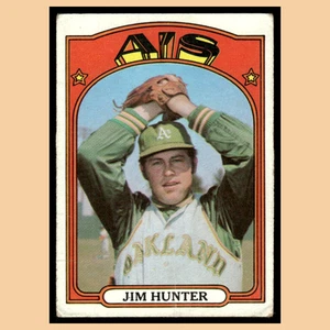 Jim Hunter #330 1972 Topps Oakland Athletics Baseball Card MLB VG - Picture 1 of 4