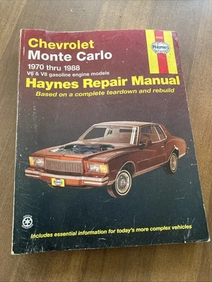Manual de reparación Haynes 24055 para Chevrolet Monte Carlo 1970 Foto 1 de 3