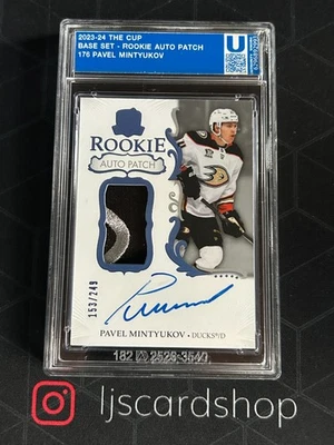 2023-24 The Cup Pavel Mintyukov RC #176 Rookie Patch Auto 153/249 PW RPA SPM - Image 1 of 2