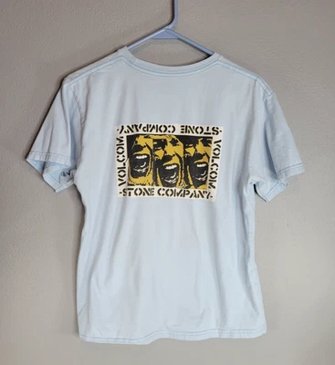 Camisa Volcom Stone Trippin Niños Grande Azul Celestial Cuello Redondo Camiseta Gráfica Foto 1 de 4