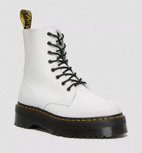 Dr. Martens Jadon Smooth Leather Platform White Boots Women’s Size 7 - Picture 1 of 9