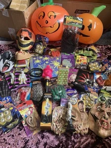 1990s Halloween Joblot Toys Masks Decorations Novelties Stretch Skeletons Eyes - Picture 1 of 21