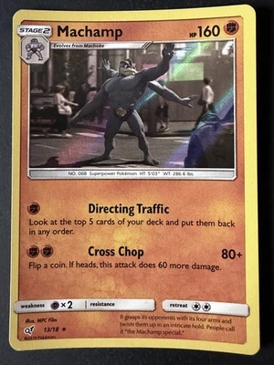 Machamp Holographic Pokémon Card - Detective Pikachu Set - 13/18 - Image 1 of 4
