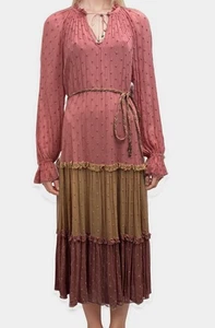 ZIMMERMANN ruffle embroidered georgette midi dress size 1/UK8 - Picture 1 of 13