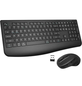 Wireless Keyboard & Mouse Combo, EDJO 2.4G Full-Sized Ergonomic Computer Keyb - Picture 1 of 6