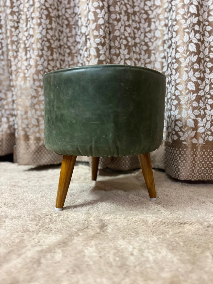 Reposapiés tapizado, puf otomano, banco de tocador, silla puf, taburete reposapiés, Foto 1 de 4